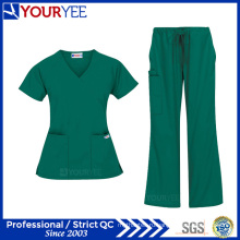 Дешевые Индивидуальные моды больницы медицинской Униформа скрабы для ухода (YHS113)